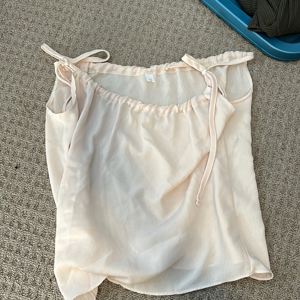 Ruche tie tank top